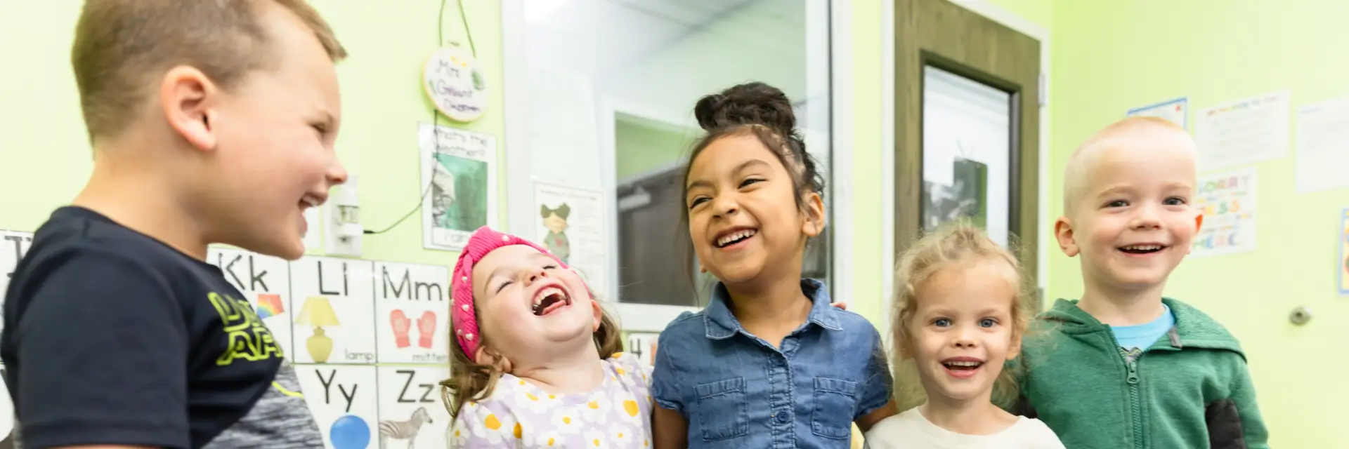 Kids hugging and Laughing