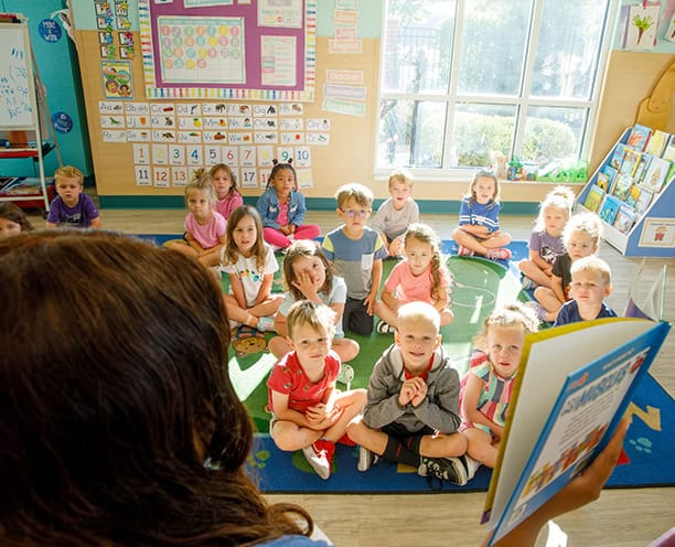 Teacher Reading To Classroom Students Preschool