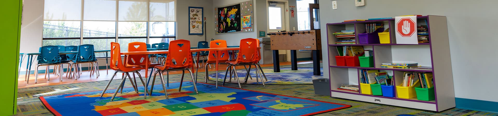 Modern Preschool Classroom Study Area